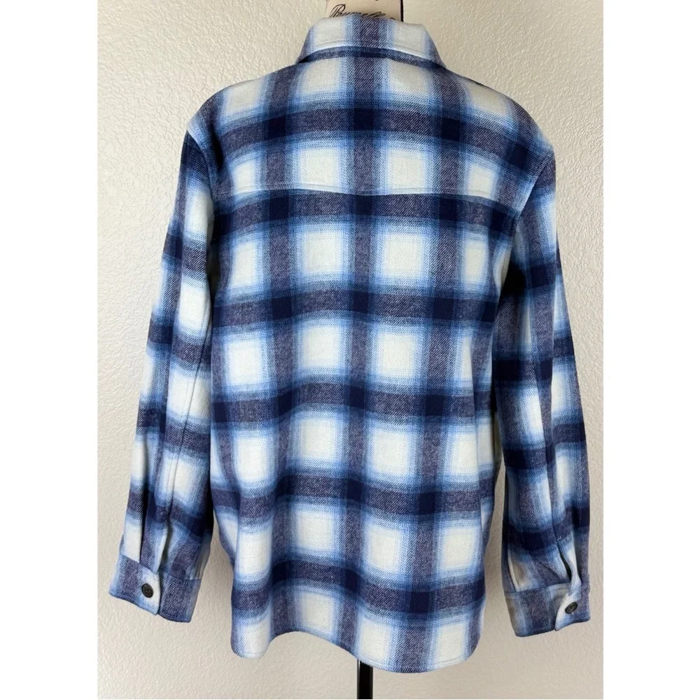 Rails Tripp Plaid Flannel Shirt Jacket Azure Shaphire Blue, size XXL - Picture 6 of 14